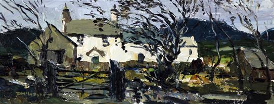 § Donald McIntyre (1923-2009) Trees in the wind, 10 x 24in.